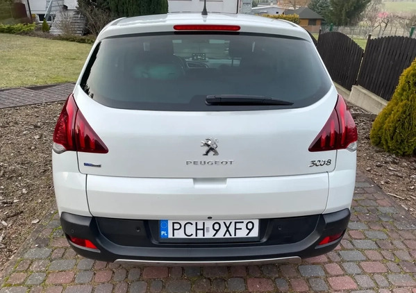 Peugeot 3008 cena 46990 przebieg: 91350, rok produkcji 2016 z Chodzież małe 106